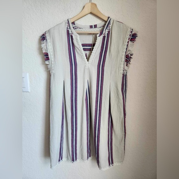 Faherty boho coastal Lagenlook Baja Beach Tunic Dress Size Small new - Picture 1 of 14